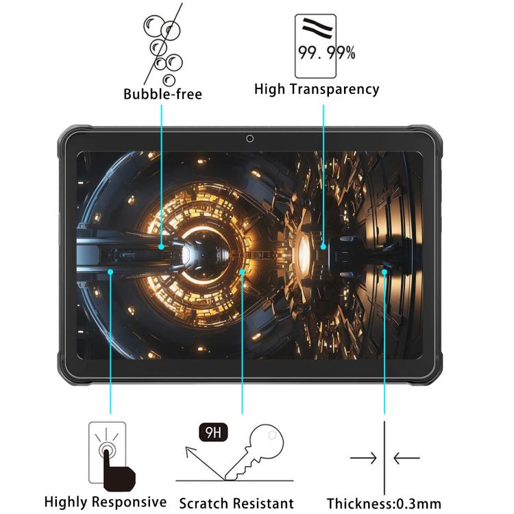 For HOTWAV Tab R10 Pro 10.1 inch 9H 0.3mm Explosion-proof Tempered Glass Film