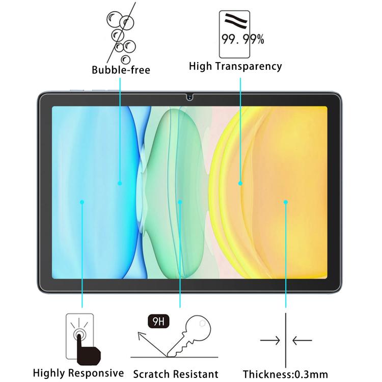 For HOTWAV Pad 12 10.1 inch 2pcs 9H 0.3mm Explosion-proof Tempered Glass Film
