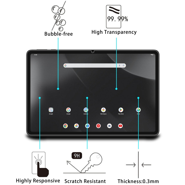 For Walmart Onn 12.1 Tablet Pro 2024 2pcs 9H 0.3mm Explosion-proof Tempered Glass Film