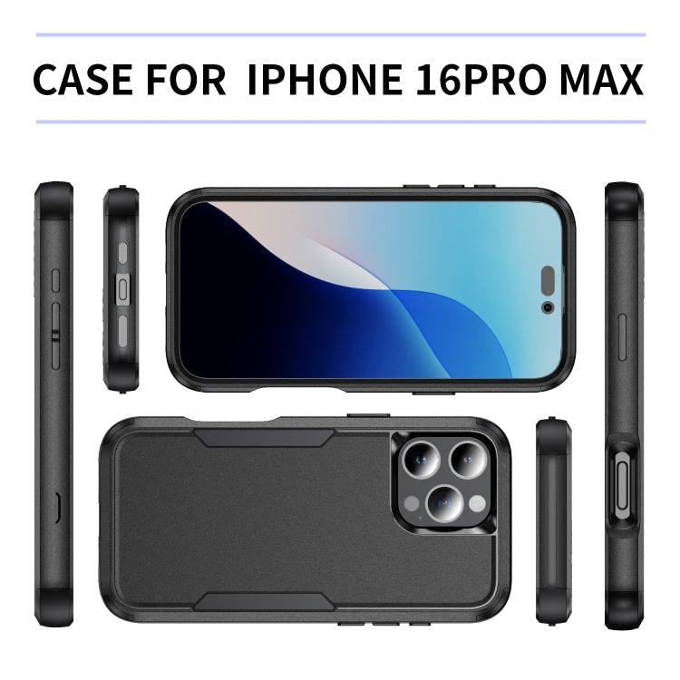 For iPhone 16 Pro Max Commuter Shockproof TPU + PC Phone Case