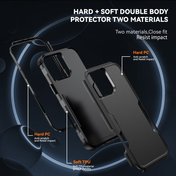 For iPhone 16 Pro Max Commuter Shockproof TPU + PC Phone Case