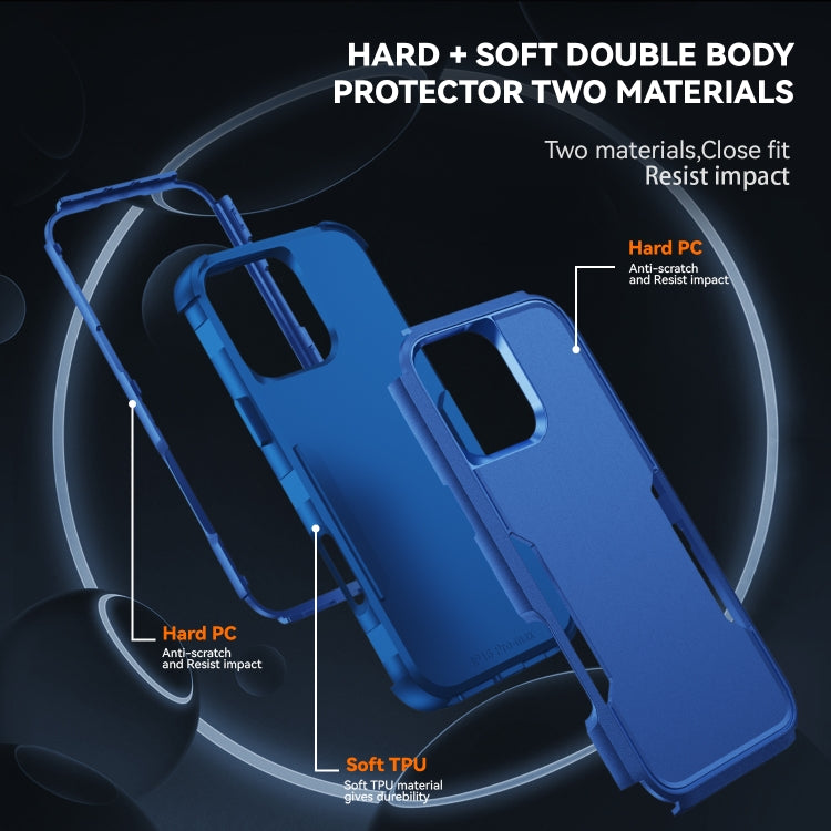 For iPhone 16 Pro Commuter Shockproof TPU + PC Phone Case