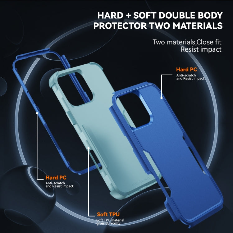 For iPhone 16 Pro Commuter Shockproof TPU + PC Phone Case