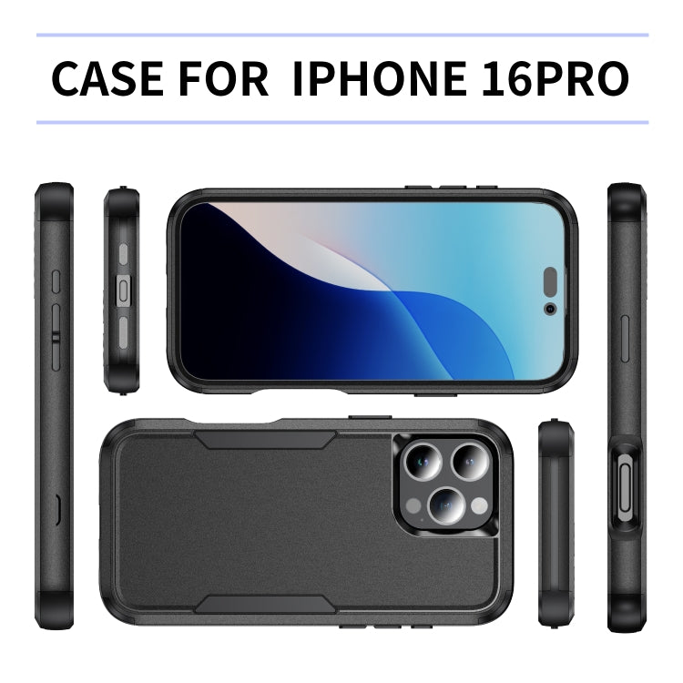 For iPhone 16 Pro Commuter Shockproof TPU + PC Phone Case