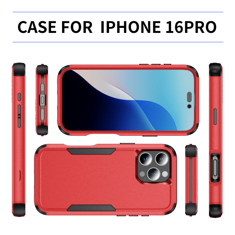 For iPhone 16 Pro Commuter Shockproof TPU + PC Phone Case
