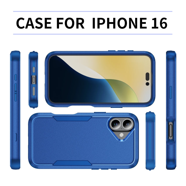 For iPhone 16 Commuter Shockproof TPU + PC Phone Case