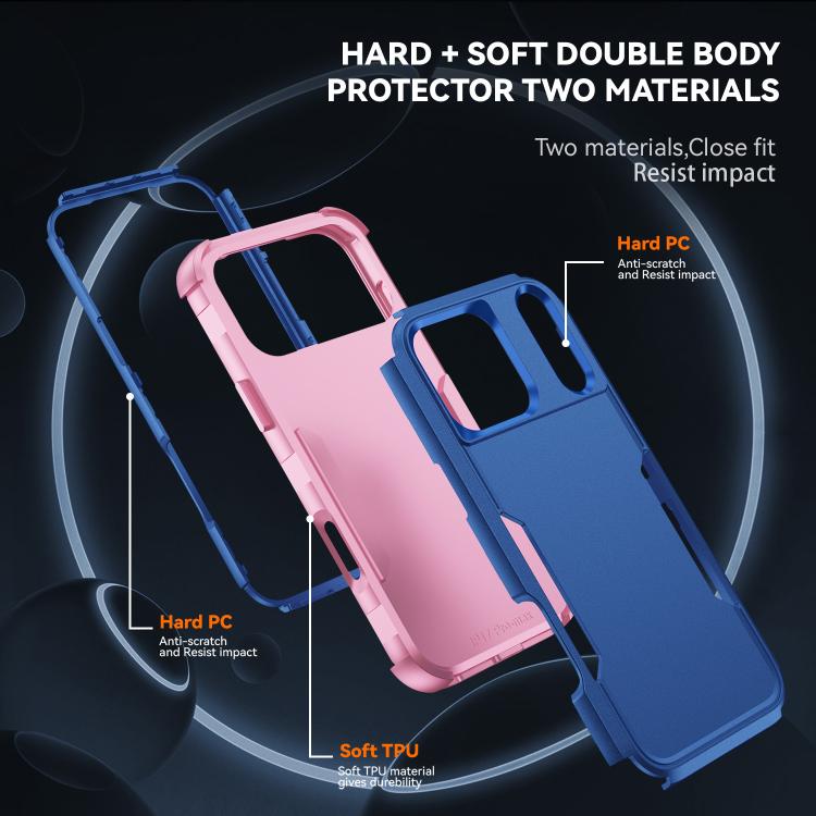 For iPhone 17 Pro Commuter Shockproof TPU + PC Phone Case