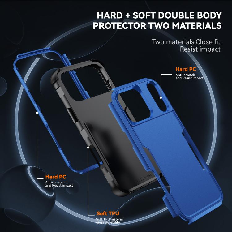 For iPhone 17 Pro Commuter Shockproof TPU + PC Phone Case