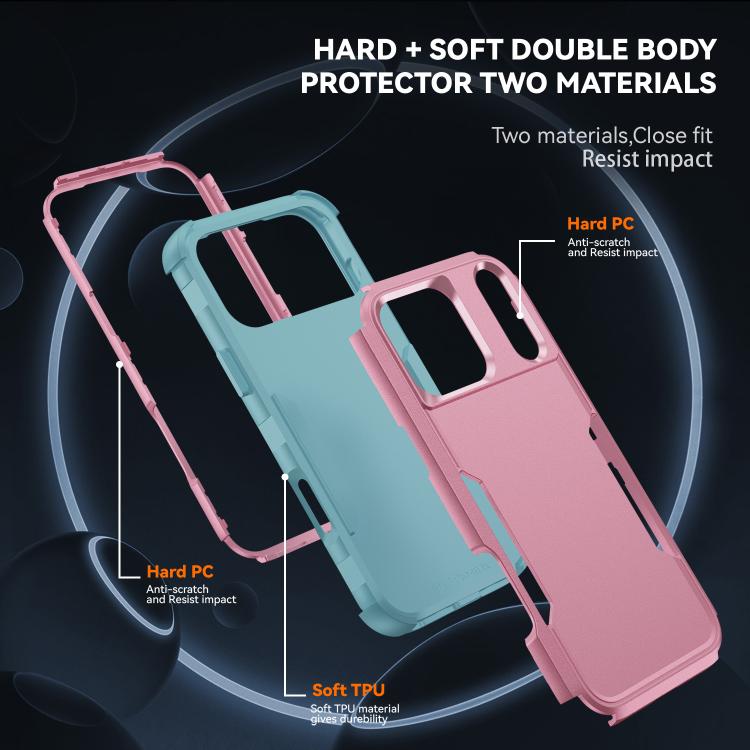 For iPhone 17 Pro Commuter Shockproof TPU + PC Phone Case