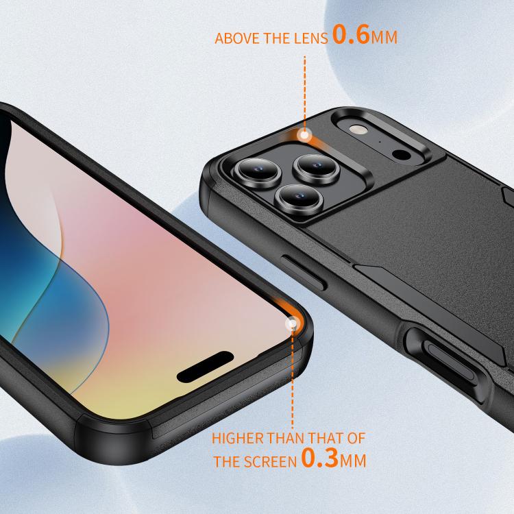 For iPhone 17 Pro Commuter Shockproof TPU + PC Phone Case