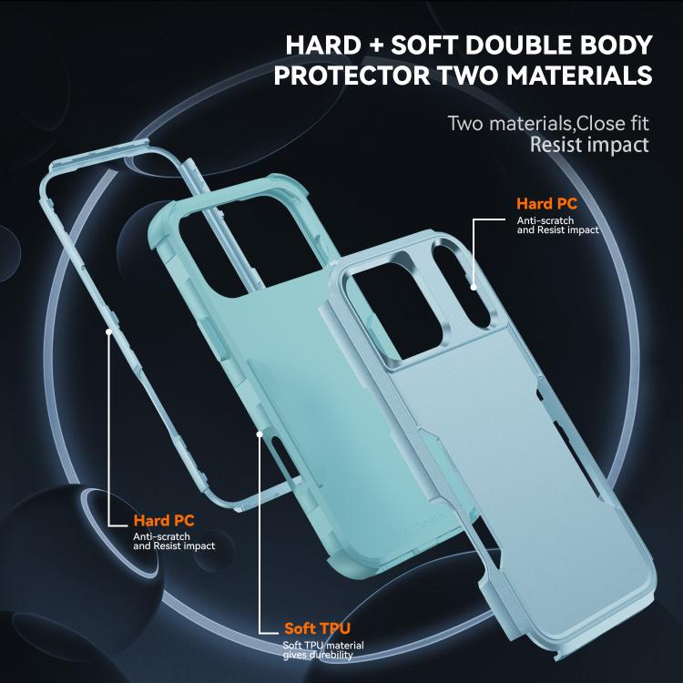 For iPhone 17 Pro Commuter Shockproof TPU + PC Phone Case