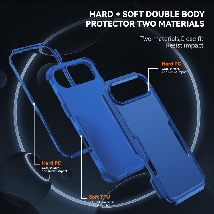 For iPhone Air Commuter Shockproof TPU + PC Phone Case