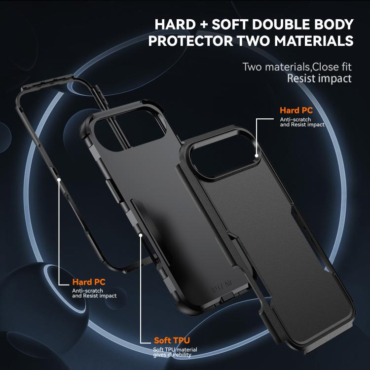 For iPhone Air Commuter Shockproof TPU + PC Phone Case