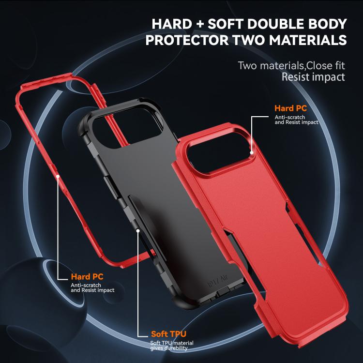 For iPhone Air Commuter Shockproof TPU + PC Phone Case