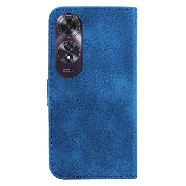 For OPPO A60 4G Seven-shaped Embossed Leather Phone Case