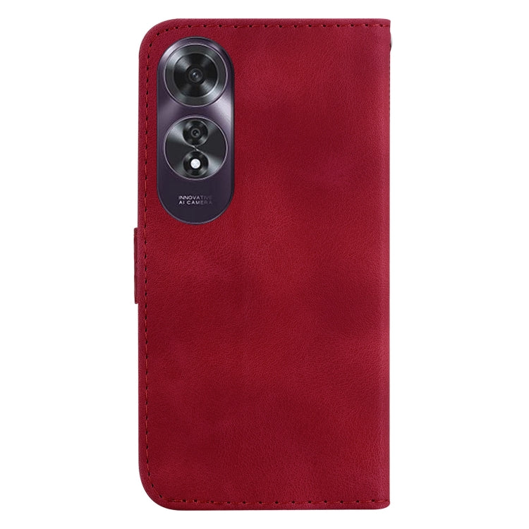 For OPPO A60 4G Seven-shaped Embossed Leather Phone Case