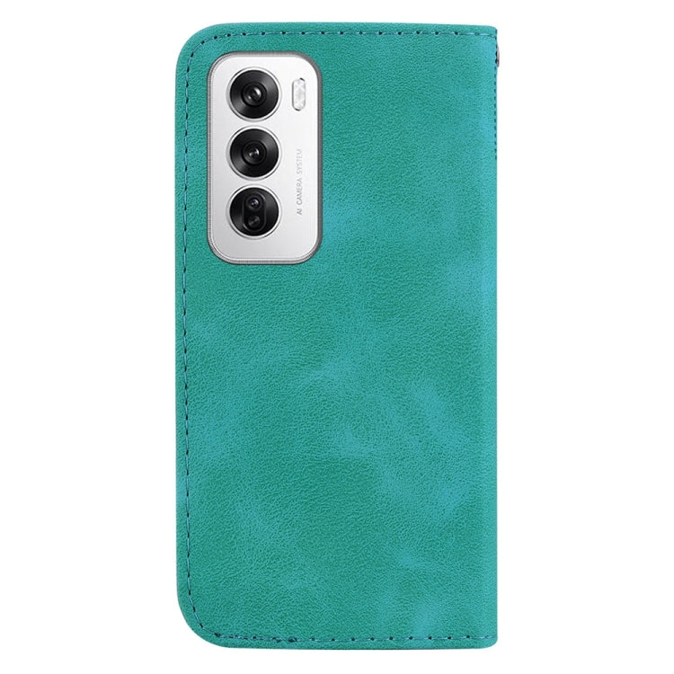 For OPPO Reno12 5G Global Seven-shaped Embossed Leather Phone Case