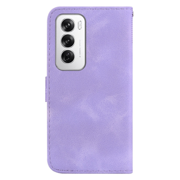 For OPPO Reno12 5G Global Seven-shaped Embossed Leather Phone Case