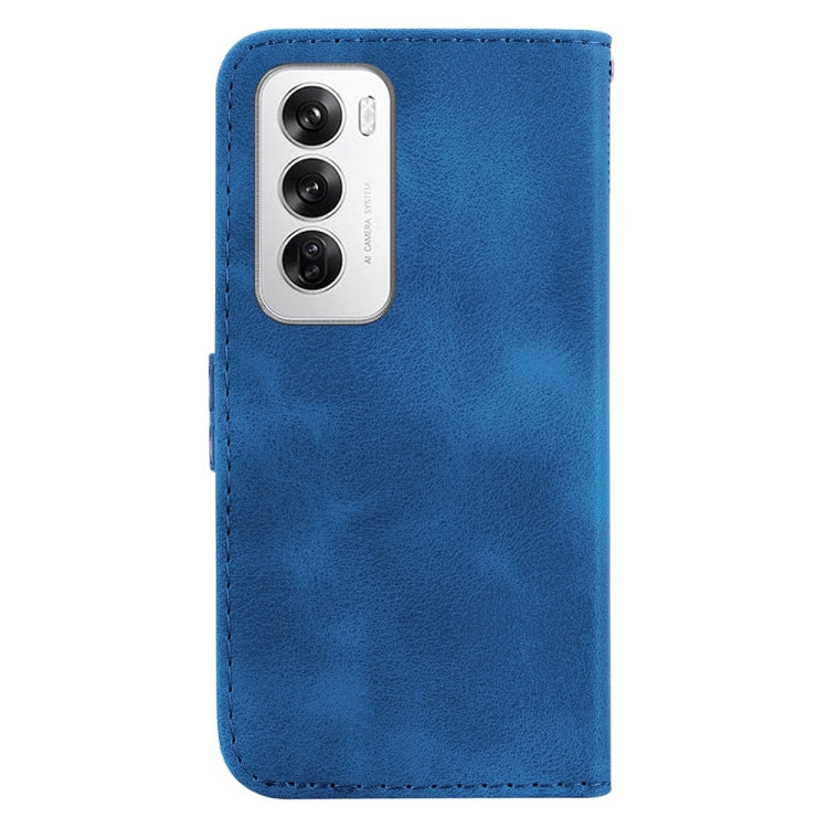 For OPPO Reno12 5G Global Seven-shaped Embossed Leather Phone Case
