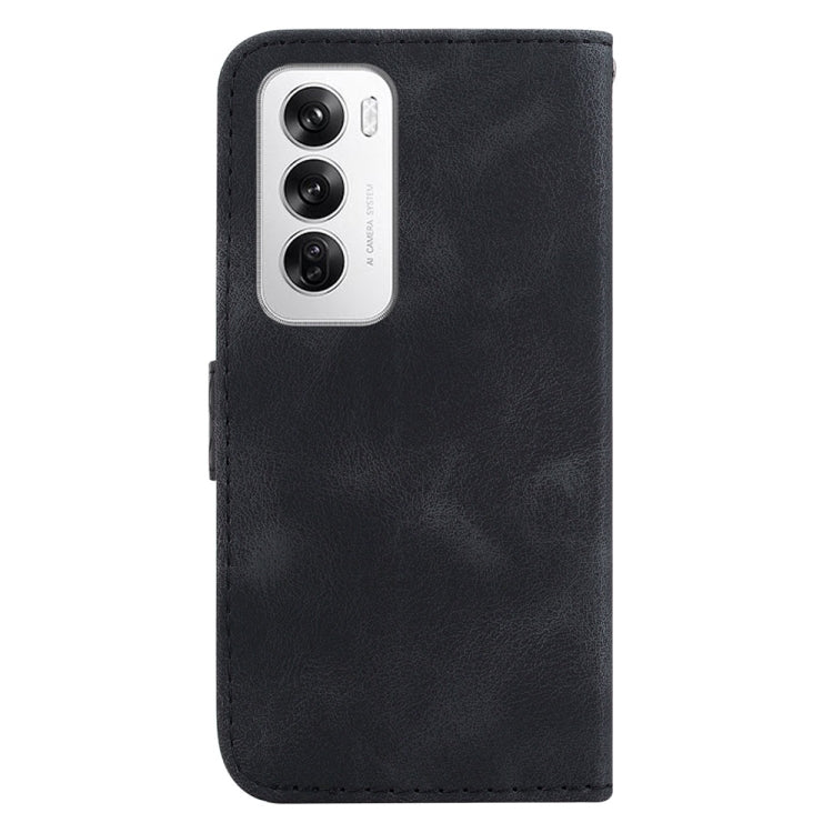 For OPPO Reno12 5G Global Seven-shaped Embossed Leather Phone Case