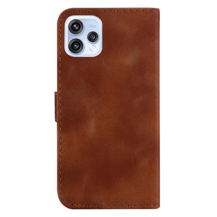 For OPPO Reno15 5G Global Seven-shaped Embossed Leather Phone Case