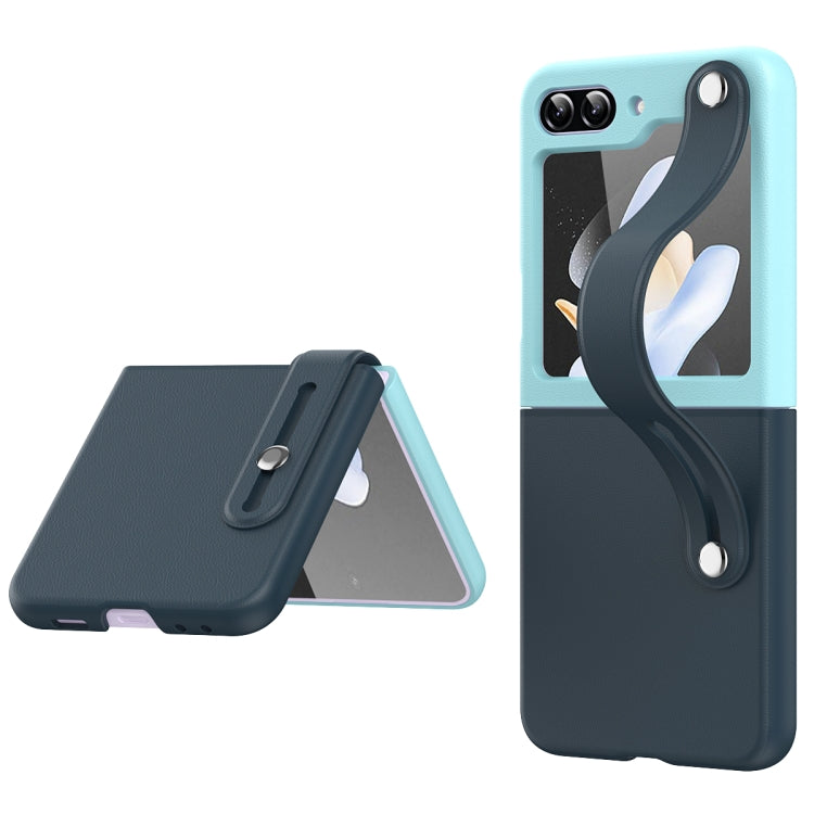 For Samsung Galaxy Z Flip5 Skin Contrast Wristband Folding Phone Case