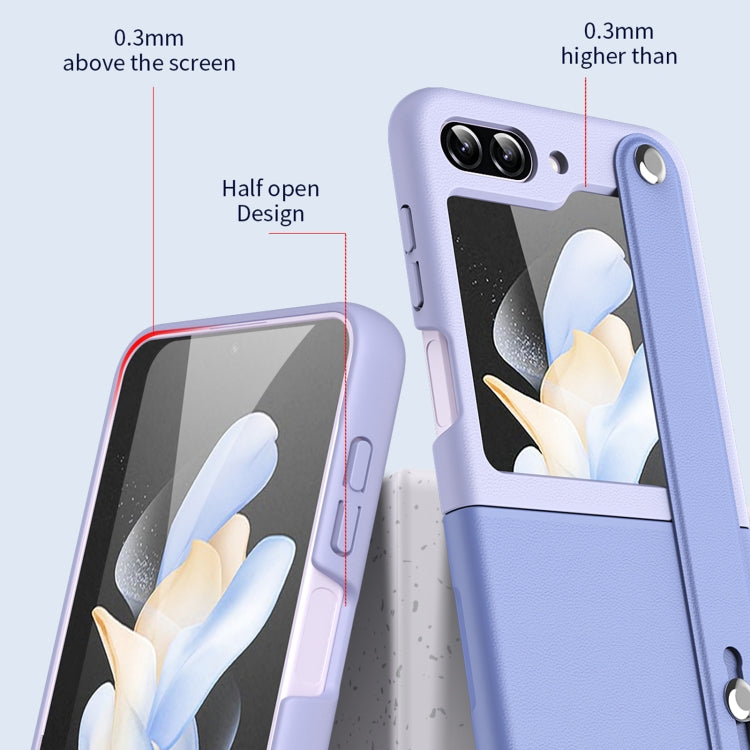 For Samsung Galaxy Z Flip5 Skin Contrast Wristband Folding Phone Case