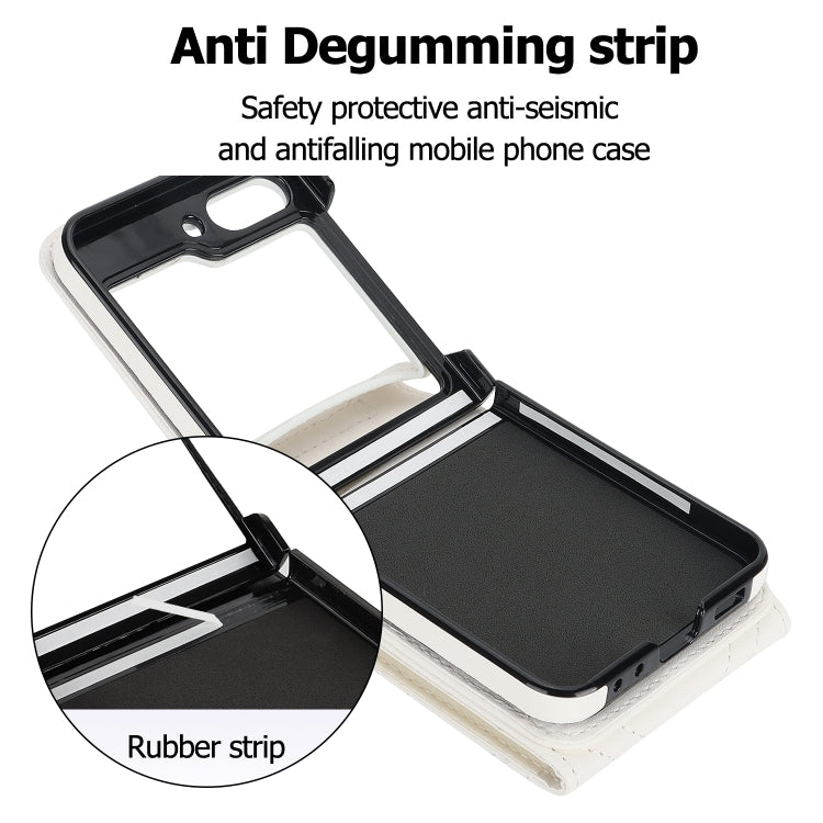 For Samsung Galaxy Z Flip6 / Flip7 FE V-shaped RFID Card Slot Phone Case with Ring Holder