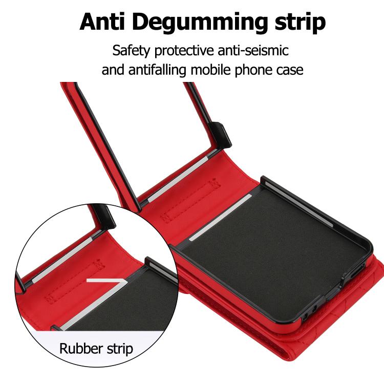 For Samsung Galaxy Z Flip7 5G V-shaped RFID Card Slot Phone Case with Ring Holder