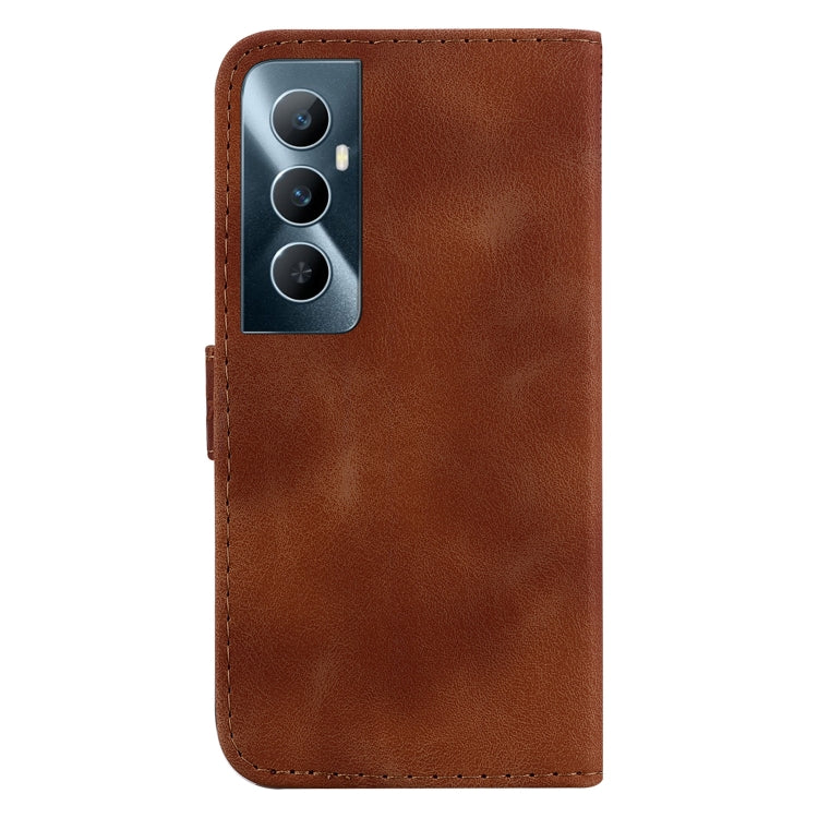 For Realme C65 4G Seven-shaped Embossed Leather Phone Case