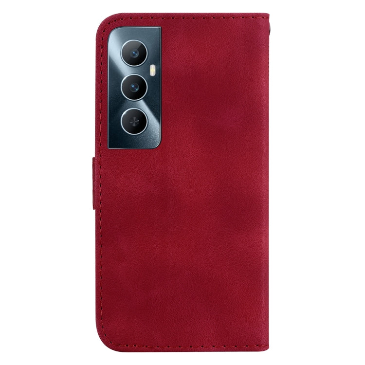 For Realme C65 4G Seven-shaped Embossed Leather Phone Case