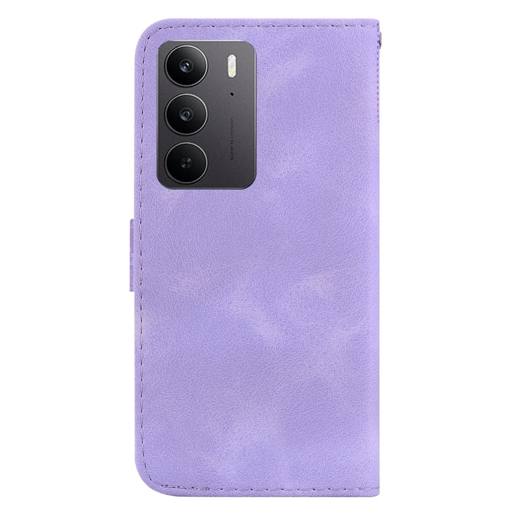 For Realme C75 Seven-shaped Embossed Leather Phone Case