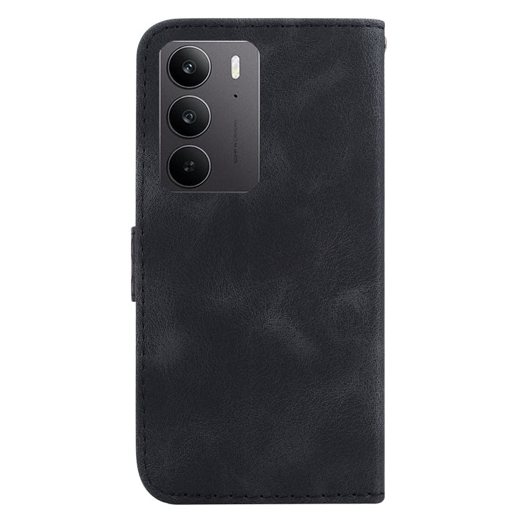 For Realme C75 Seven-shaped Embossed Leather Phone Case