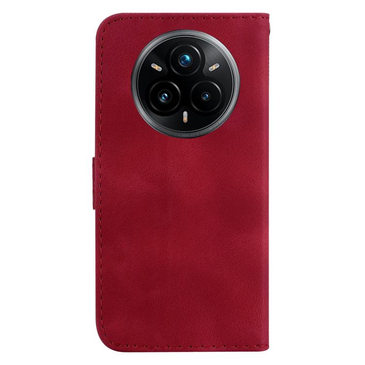 For Realme 14 Pro+ Seven-shaped Embossed Leather Phone Case