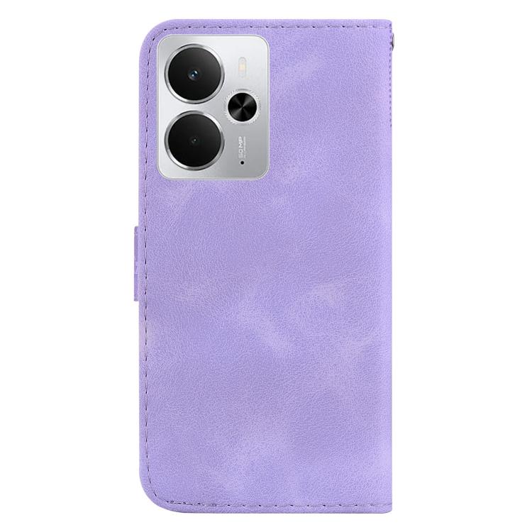 For Realme 14 Seven-shaped Embossed Leather Phone Case