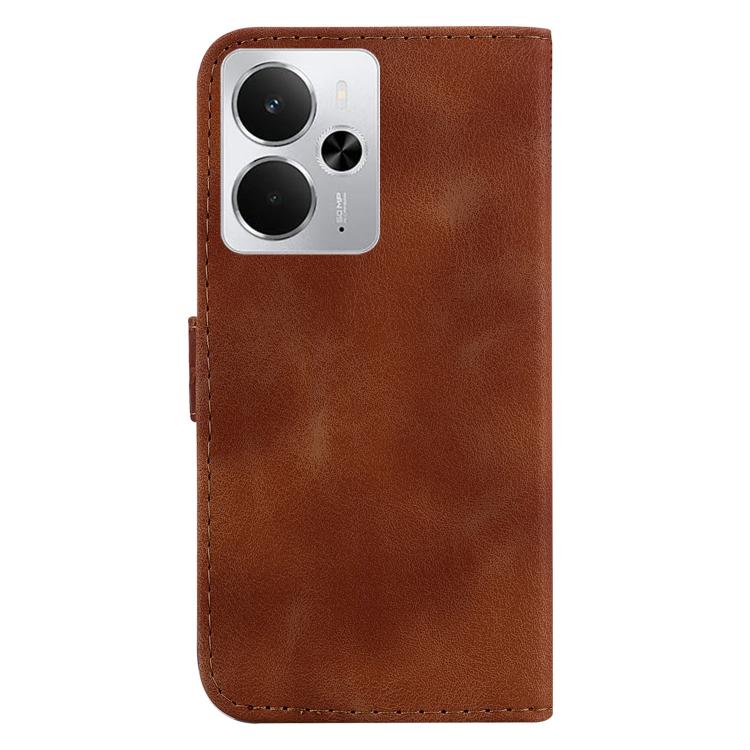 For Realme 14 Seven-shaped Embossed Leather Phone Case