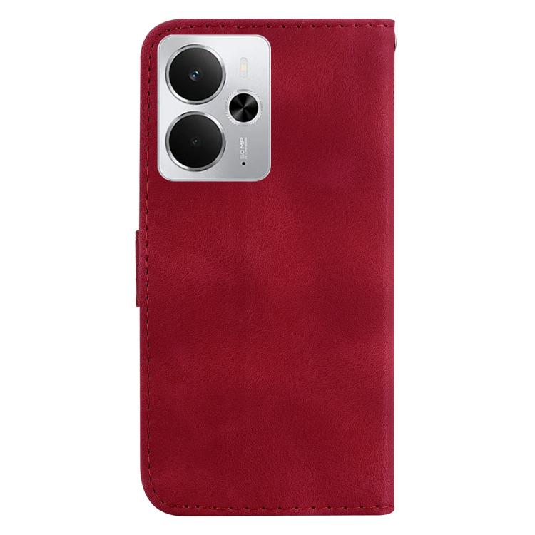 For Realme 14 Seven-shaped Embossed Leather Phone Case