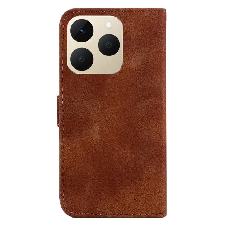 For Realme 15T 5G Seven-shaped Embossed Leather Phone Case