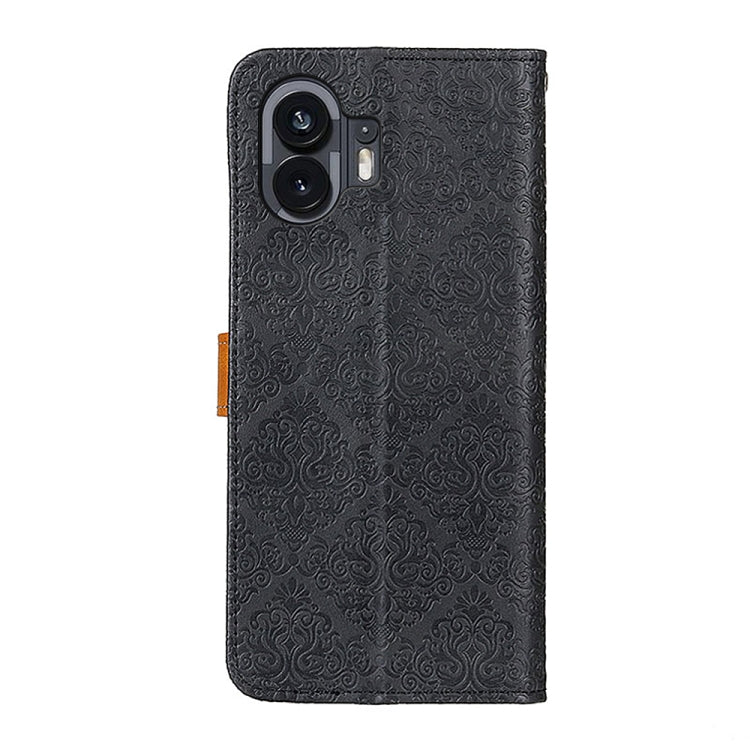For Nothing Phone 2 European Floral Embossed Leather Phone Case