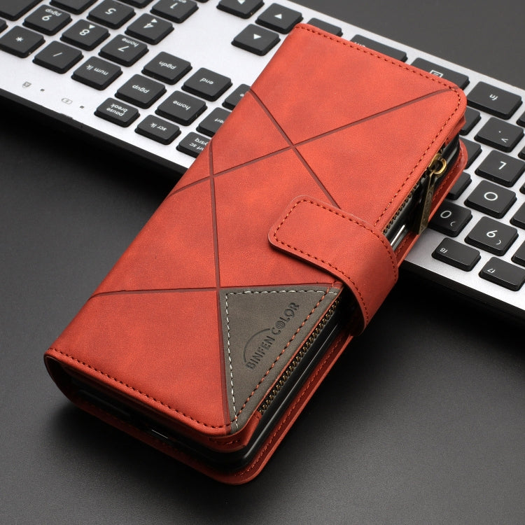 For Samsung Galaxy Z Fold5 Rhombus Texture Zipper Wallet Leather Phone Case