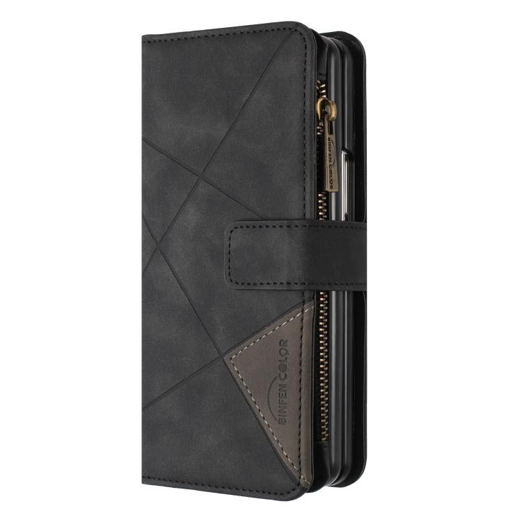 For Samsung Galaxy Z Fold7 Rhombus Texture Zipper Wallet Leather Phone Case