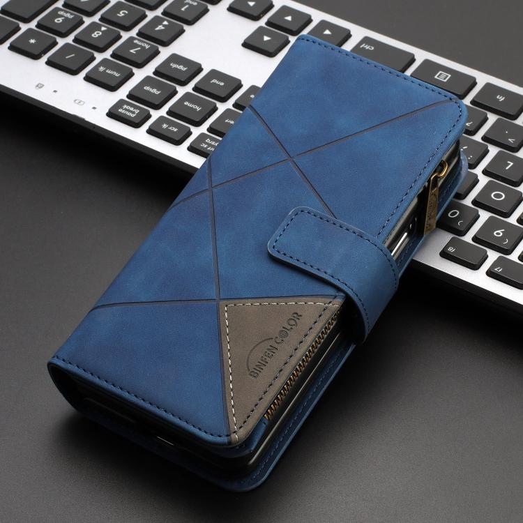 For Samsung Galaxy Z Fold7 Rhombus Texture Zipper Wallet Leather Phone Case