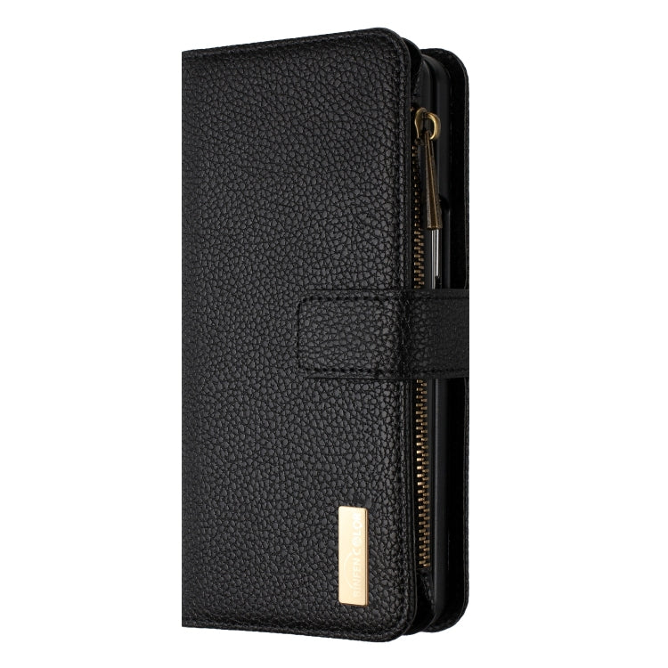 For Samsung Galaxy Z Fold4 Litchi Texture Zipper Wallet Leather Phone Case