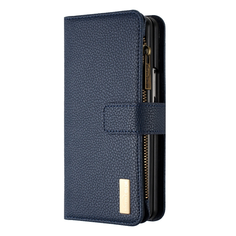For Samsung Galaxy Z Fold4 Litchi Texture Zipper Wallet Leather Phone Case