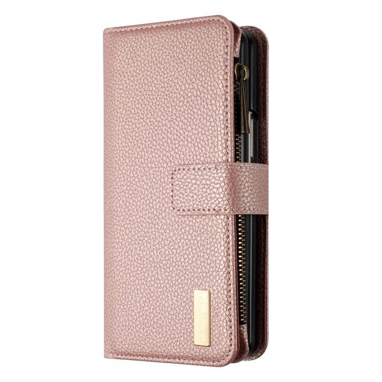 For Samsung Galaxy Z Fold4 Litchi Texture Zipper Wallet Leather Phone Case