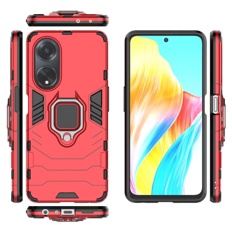 For OPPO A98 5G / A1 PC + TPU Shockproof Protective Phone Case with Magnetic Ring Holder