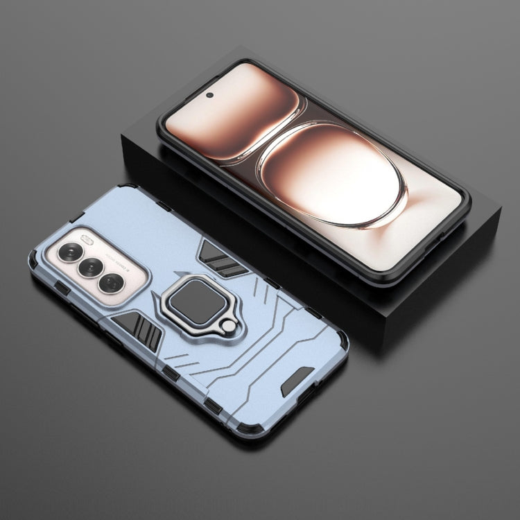 For OPPO Reno12 Global PC + TPU Shockproof Protective Phone Case with Magnetic Ring Holder