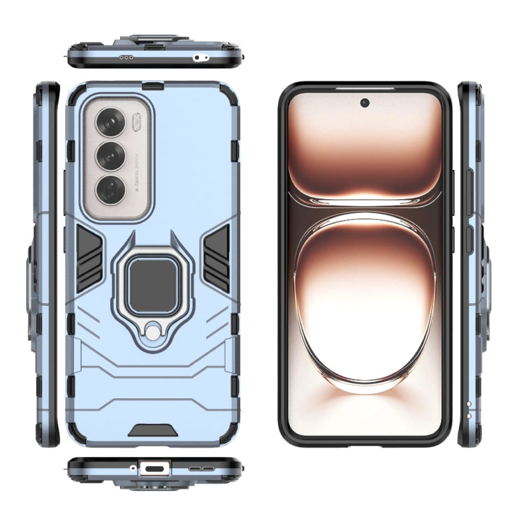 For OPPO Reno12 Global PC + TPU Shockproof Protective Phone Case with Magnetic Ring Holder