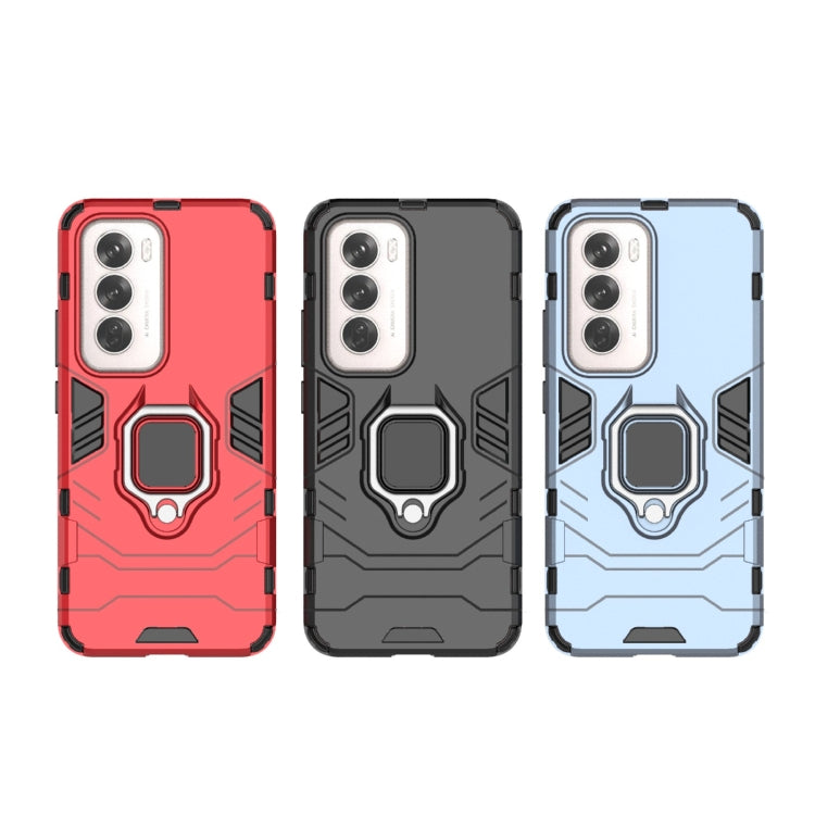 For OPPO Reno12 Global PC + TPU Shockproof Protective Phone Case with Magnetic Ring Holder