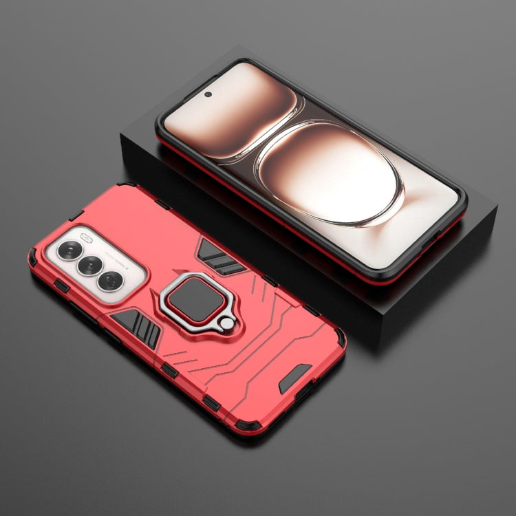 For OPPO Reno12 Global PC + TPU Shockproof Protective Phone Case with Magnetic Ring Holder